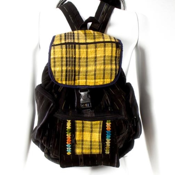 VTG 80\'s Native Guatemala Huipil Woven Backpack